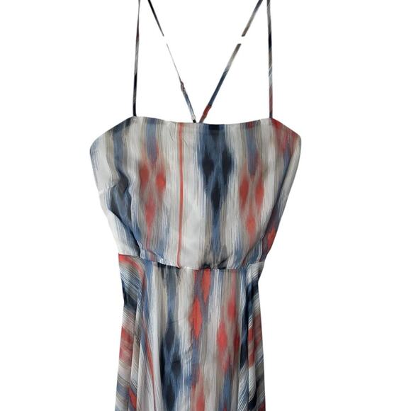 Fashion Nova Feels Like Destiny Maxi Dress Blue Combo Size 3X Asymmetrical - Picture 2 of 13